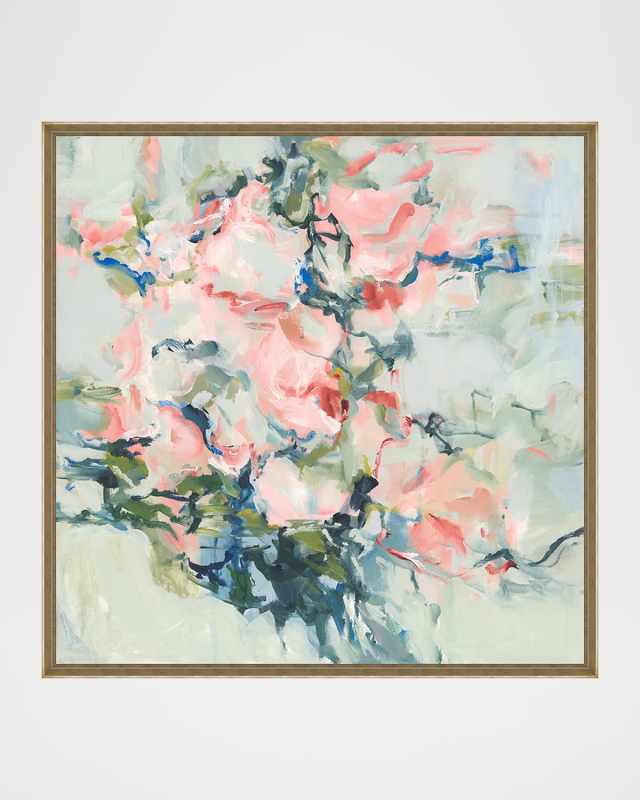 "Blush in Bloom" Framed Giclee by Maelani Blue, 42.25" Square